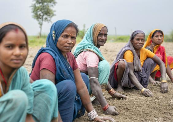 Ramjanaki Women Farmer Group in the field. Photo: UN Women/Ishan Maharjan