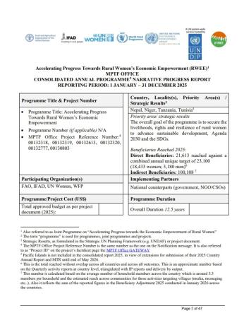 Consolidated report 2026 cover page