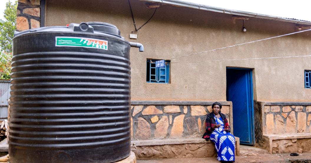 Photo 2: Anastasie outside her home in Gashanda Sector. Access to land has strengthened her household’s stability and independence. ©Jean Baptiste Nkurunziza/FAO Rwanda